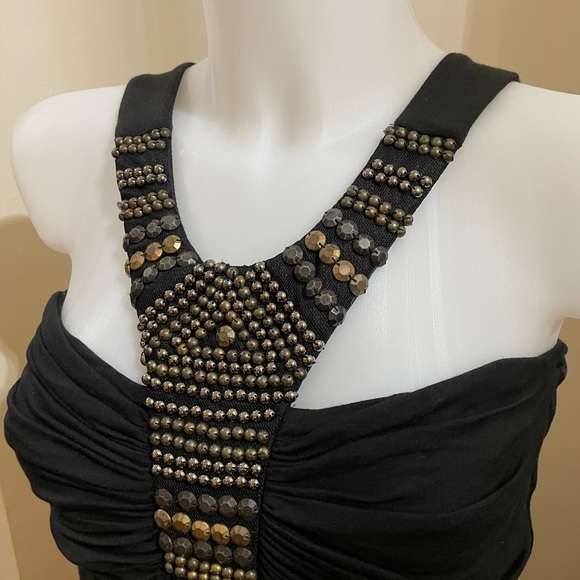 Sky brand size medium beaded, black cocktail mini dress. Like new! - Picture 6 of 8